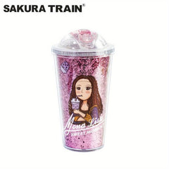 16oz Insulated Tumbler Cartoon Girl Renaissance Leak proof BPA