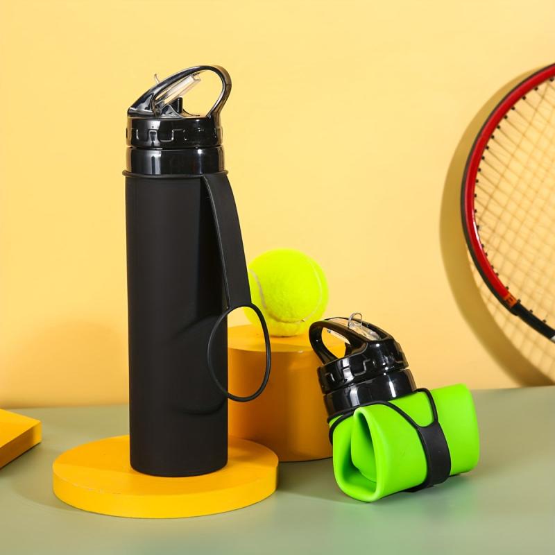 Collapsible Sports Water Bottle 550ml Foldable Silicone Cups Portable Travel