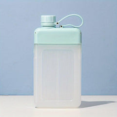 Flat Portable Travel Mug 13oz BPA A5 Water Bottle Slim Cold Flask