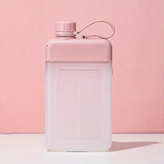Flat Portable Travel Mug 13oz BPA A5 Water Bottle Slim Cold Flask