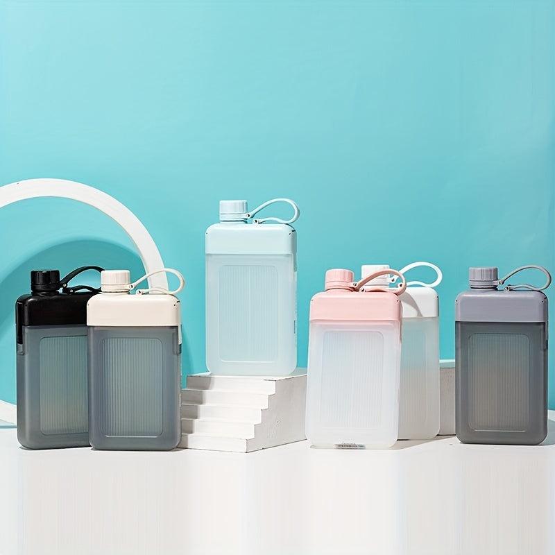 Flat Portable Travel Mug 13oz BPA A5 Water Bottle Slim Cold Flask