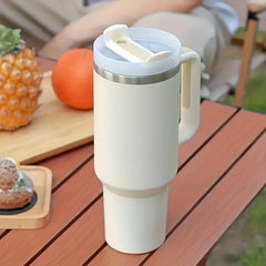 Stainless Steel Vacuum Tumbler with Straw - Large Capacity Portable Water Bottle