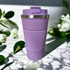 Stainless Steel Coffee Cup 510ml Portable Vacuum Cups Coffee Mugs Leather Sleeve