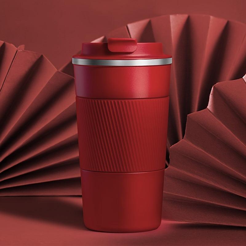 Stainless Steel Coffee Cup 510ml Portable Vacuum Cups Coffee Mugs Leather Sleeve