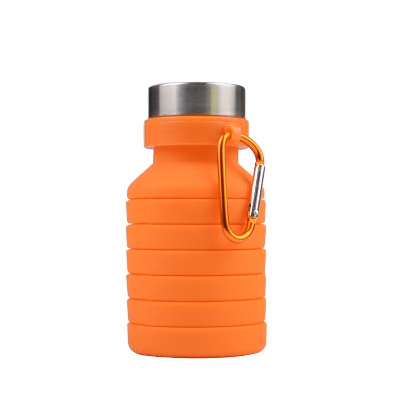 550ml Silicone Folding Water Bottle Running Fitness Portable Water Cup