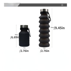 550ml Silicone Folding Water Bottle Running Fitness Portable Water Cup