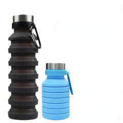550ml Silicone Folding Water Bottle Running Fitness Portable Water Cup