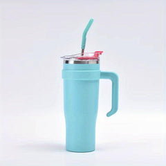40oz Stainless Steel Water Tumbler With Lid & Straw - Heavy Duty Thermal Coffee