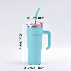 40oz Stainless Steel Water Tumbler With Lid & Straw - Heavy Duty Thermal Coffee