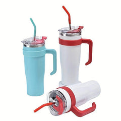 40oz Stainless Steel Water Tumbler With Lid & Straw - Heavy Duty Thermal Coffee