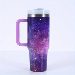 Marble Print Tumbler 40oz Stainless Steel Water Bottle - Starry Sky Car Cup