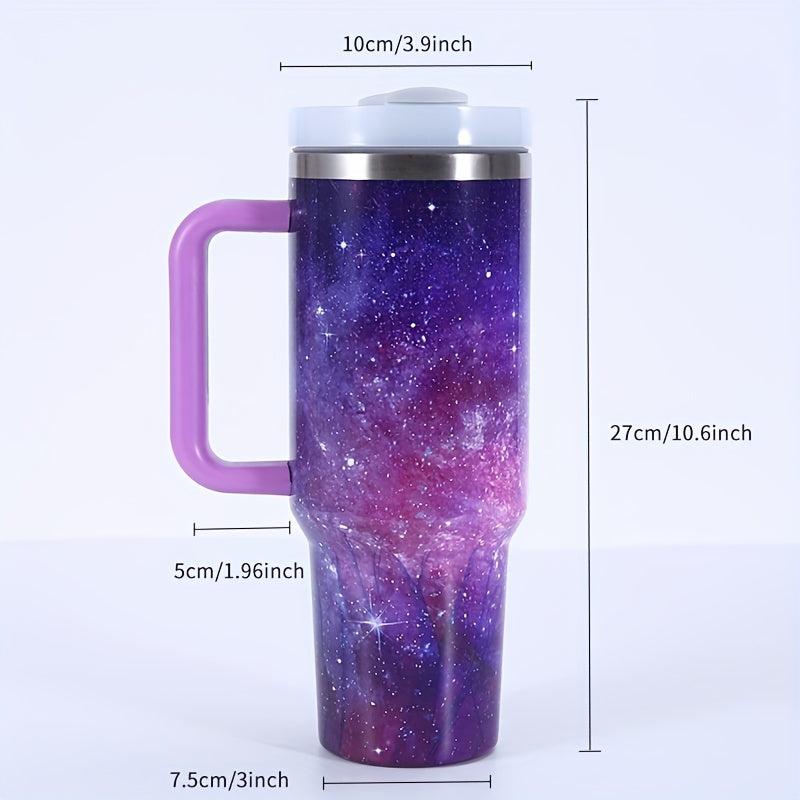 Marble Print Tumbler 40oz Stainless Steel Water Bottle - Starry Sky Car Cup