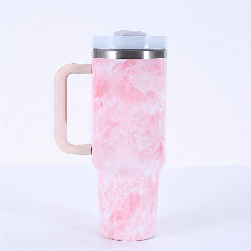 Marble Print Tumbler 40oz Stainless Steel Water Bottle - Starry Sky Car Cup