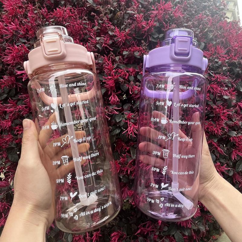 Modern Sports Water Bottle with Straw