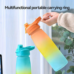 32oz Gradient Plastic Water Bottle BPA-Free Sports Cup