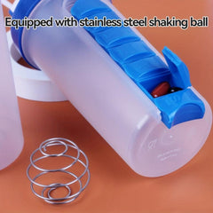 23oz Sports Water Bottle Shaking Cup with Medicine Storage Box