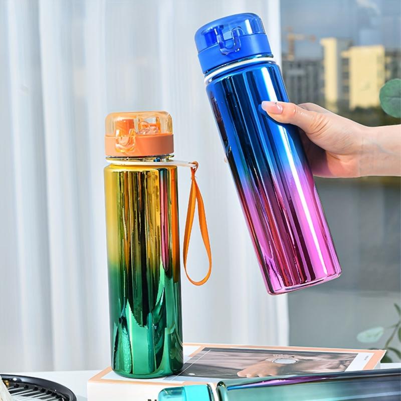 28oz Gradient Straw Cup BPA-Free Water Bottle Outdoor Sports Travel