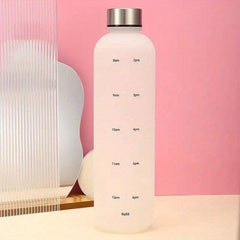 1000ML Water Bottle Time Marker BPA Free Reusable Leakproof