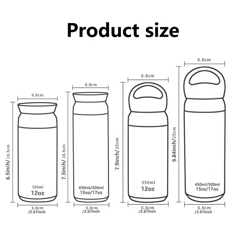 Watersy Vacuum Coffee Cup 12oz 350ML Reusable Leakproof Double Layers Vacuum Cup
