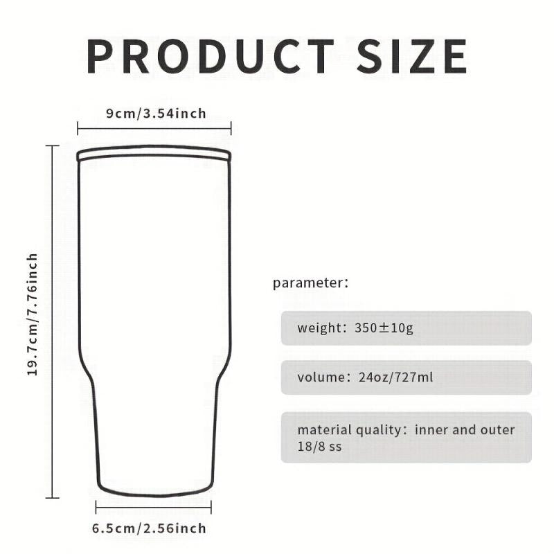 Watersy 24oz Tumbler Insulated Stainless Steel Tumblers With Lid