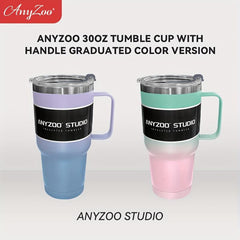 Anyzoo Tumbler 30oz Stainless Steel Water Bottle Handle Lid
