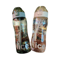 580ml Sports Water Bottle With Straw for Outdoor Summer Drinkware