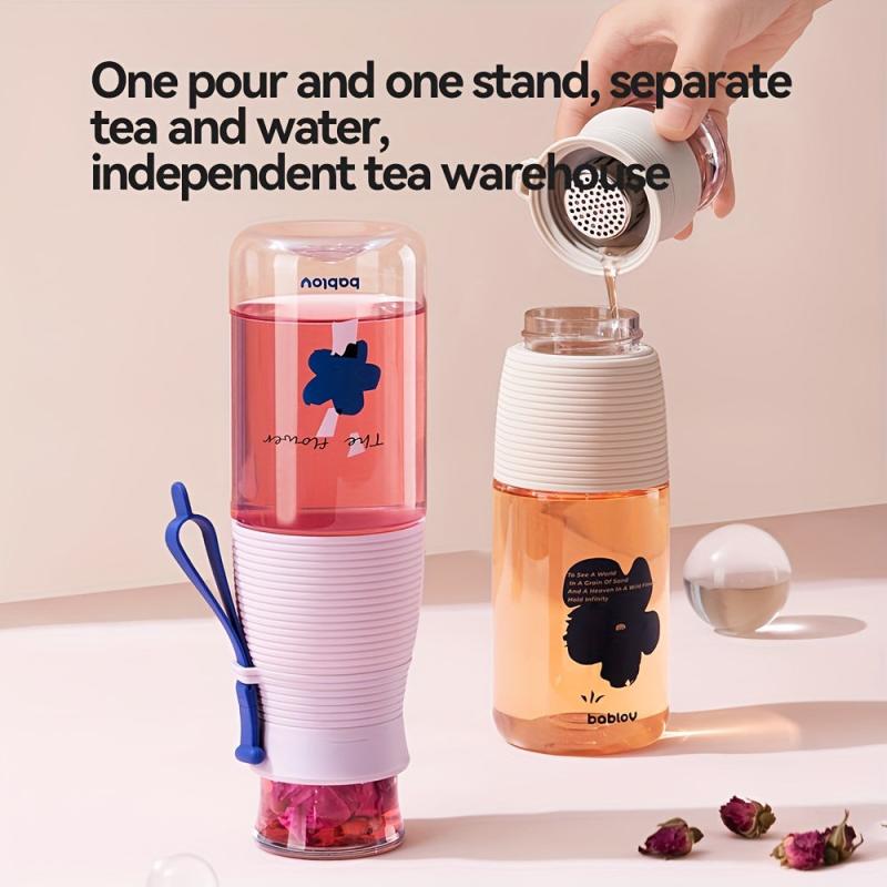 17oz Portable Water Bottle with Tea Infuser BPA Leak Proof Tea Storage Cup