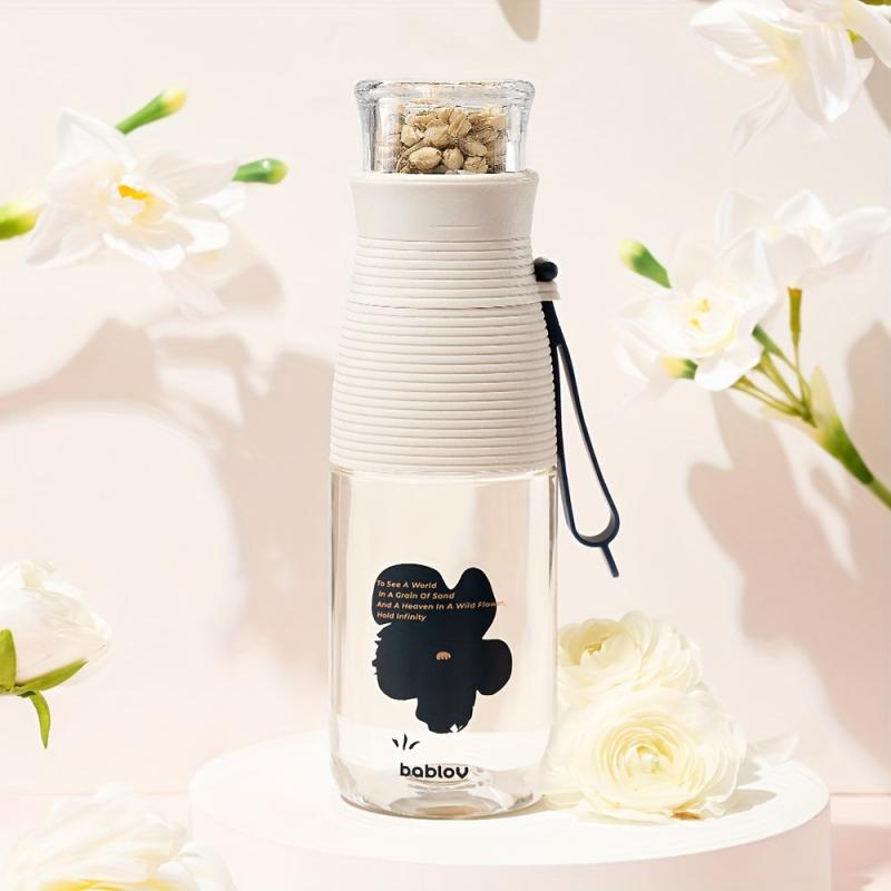 17oz Portable Water Bottle with Tea Infuser BPA Leak Proof Tea Storage Cup