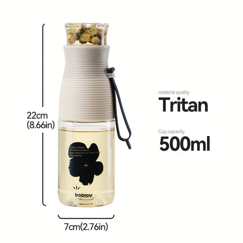 17oz Portable Water Bottle with Tea Infuser BPA Leak Proof Tea Storage Cup