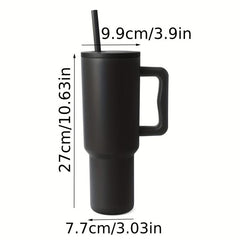 40oz Tumbler Handle & Straw Lid Insulated Cup Stainless Steel Travel Mug