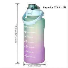 Modern Plastic Water Bottle with Straw