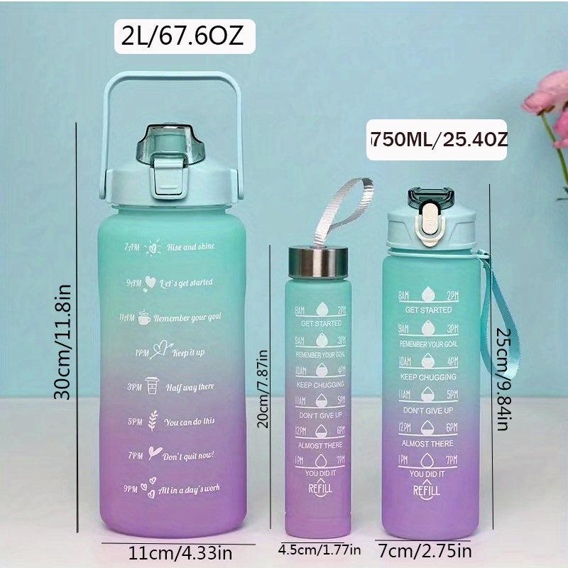 Gradient Sports Water Bottle Set With Straw