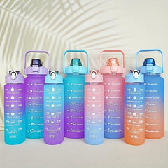 Gradient Sports Water Bottle Set With Straw
