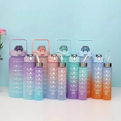 Gradient Sports Water Bottle Set With Straw