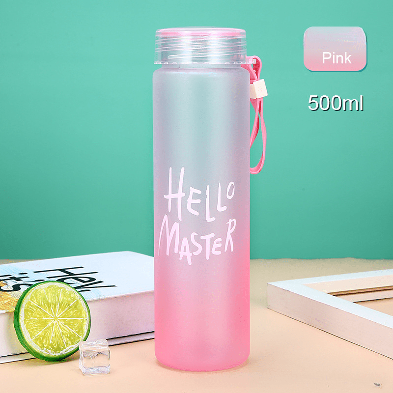 500ml Frosted Plastic Sports Water Bottle - Portable and Durable