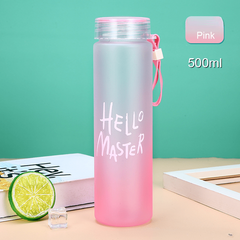500ml Frosted Plastic Sports Water Bottle - Portable and Durable
