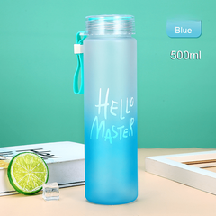 500ml Frosted Plastic Sports Water Bottle - Portable and Durable