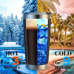 Insulated Coffee Tumbler 500ml Stainless Steel Water Cup