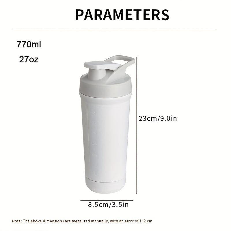 Classic Protein Shaker Bottle 27oz Stainless Steel Gym Bottle