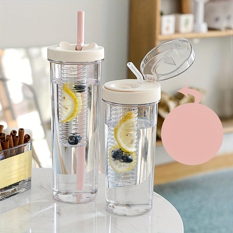 Sports Water Bottle Leak Proof with Straw 1pc