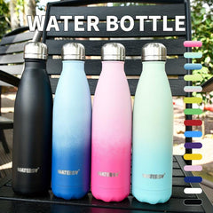 Watersy Insulated Water Bottle 17Oz Stainless Steel Vacuum Thermo Flask