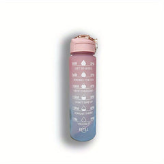 900ml Leakproof Motivational Water Bottle for Hiking Fitness