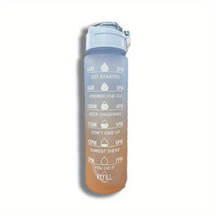 900ml Leakproof Motivational Water Bottle for Hiking Fitness
