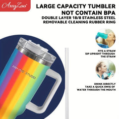 40 oz Stainless Steel Insulated Water Bottle - Leakproof Double Wall Design
