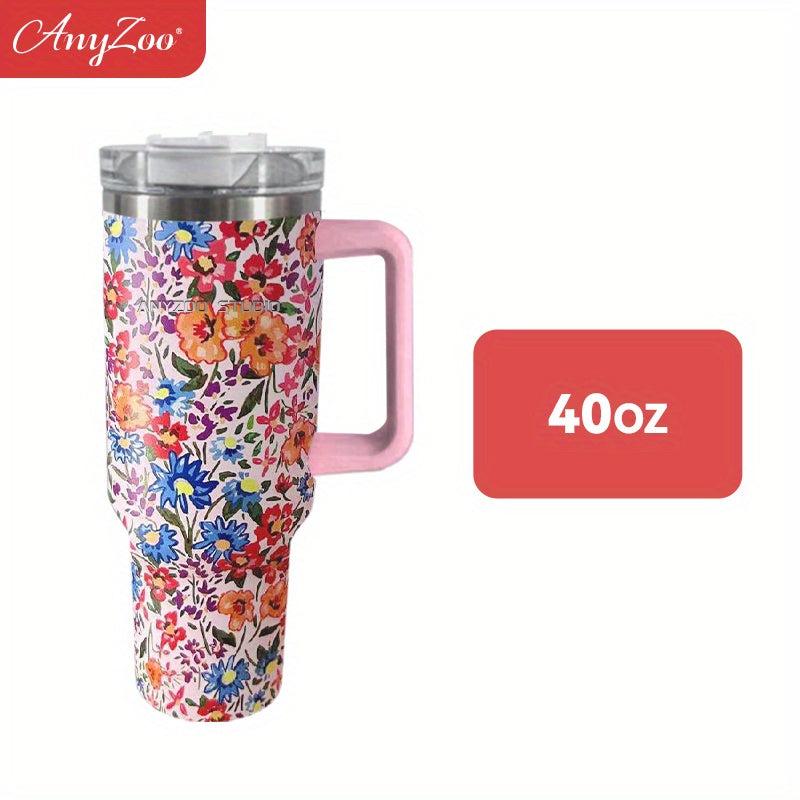 40 oz Stainless Steel Insulated Water Bottle - Leakproof Double Wall Design