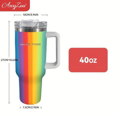 40 oz Stainless Steel Insulated Water Bottle - Leakproof Double Wall Design