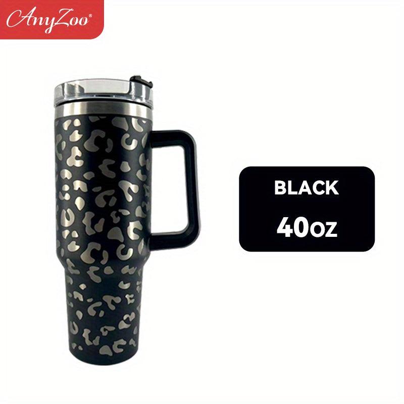 40oz Leopard Print Tumbler Straw and Lid
