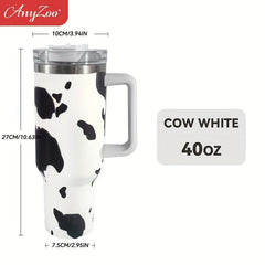 40oz Leopard Print Tumbler Straw and Lid
