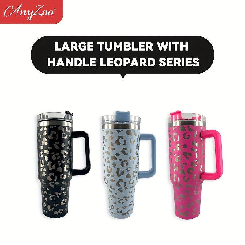 40oz Leopard Print Tumbler Straw and Lid