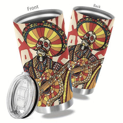 20oz Halloween Cup Stainless Steel Tumbler - Skull Design